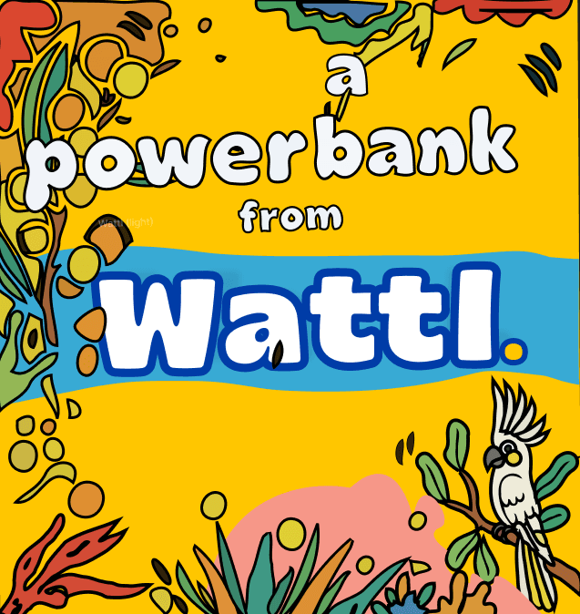 Wattl charging station — a bright yellow kiosk with multiple power bank slots